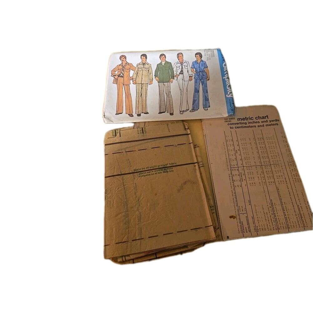 Vtg Simplicity 7314 Teen Boys Shirt-Jacket, Pants Sewing Uncut‎ Pattern 14 & 16